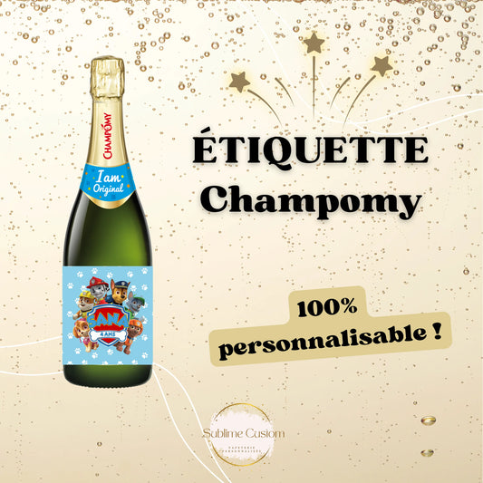 Étiquette Champomy personnalisée Ma boutique